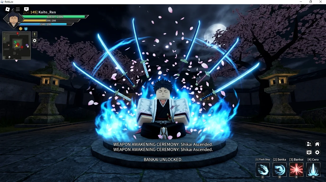 Roblox Type Soul Weapon Awakening Ceremony Shikai and Bankai Meditation